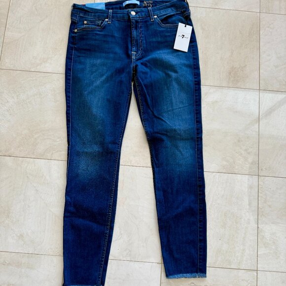 7 For All Mankind B(air) The Ankle Skinny Jeans, size 32 - Picture 1 of 3